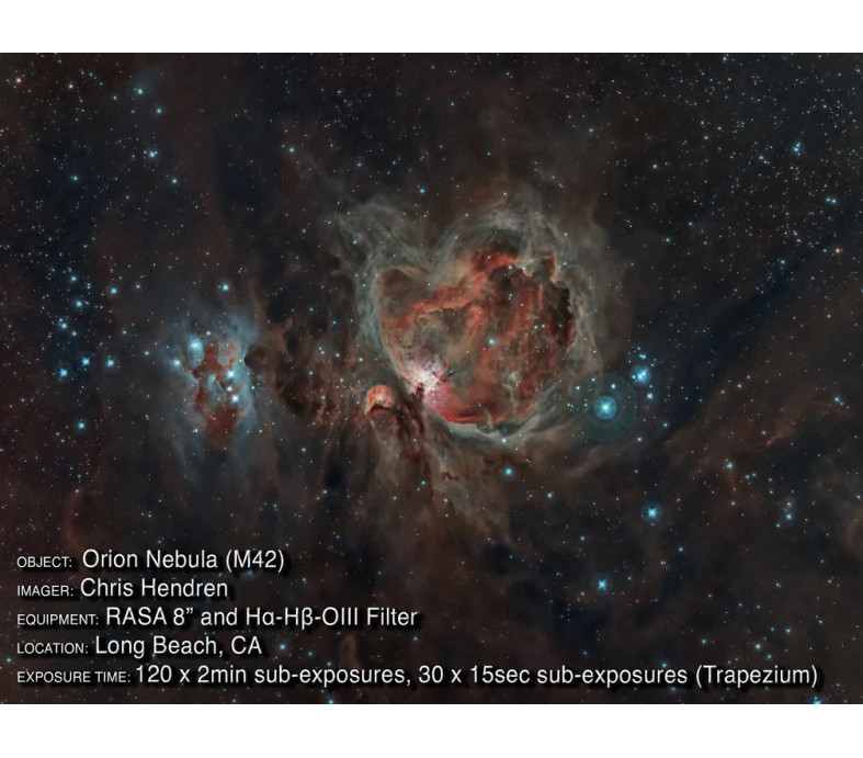  H-alpha H-beta OIII Imaging Filter, Rowe-Ackermann Schmidt Astrograph (RASA) 8 